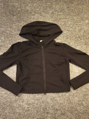 FP Movement Cropped Zip Hoodie Black XS